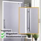 Stuxi Torino 110 cm széles nyílóajtós zuhanyajtó 6 mm vastag vízlepergető biztonsági üveggel, króm elemekkel, 200 cm magas