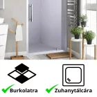 Stuxi Torino 110 cm széles nyílóajtós zuhanyajtó 6 mm vastag vízlepergető biztonsági üveggel, króm elemekkel, 200 cm magas