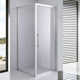   Stuxi Torino 70x70 szögletes nyílóajtós zuhanykabin 6 mm vízlepergető biztonsági üveggel, króm elemekkel, 200 cm magas