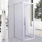 Stuxi Torino 70x80 falsíkra szerelhető 3 oldalú nyílóajtós zuhanykabin 6 mm vízlepergető biztonsági üveggel, króm elemekkel, 200 cm magas