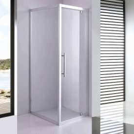   Stuxi Torino 70x80 aszimmetrikus szögletes nyílóajtós zuhanykabin 6 mm vízlepergető biztonsági üveggel, króm elemekkel, 200 cm magas
