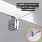 Stuxi Torino 90x100 aszimmetrikus szögletes nyílóajtós zuhanykabin 6 mm vízlepergető biztonsági üveggel, króm elemekkel, 200 cm magas