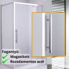 Stuxi Torino 90x100 aszimmetrikus szögletes nyílóajtós zuhanykabin 6 mm vízlepergető biztonsági üveggel, króm elemekkel, 200 cm magas