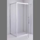 Stuxi Torino 90x100 aszimmetrikus szögletes nyílóajtós zuhanykabin 6 mm vízlepergető biztonsági üveggel, króm elemekkel, 200 cm magas