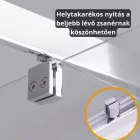 Stuxi Torino 70/80/90/100/110/120 cm széles nyílóajtós zuhanyajtó 6 mm vastag vízlepergető biztonsági üveggel, króm elemekkel, 200 cm magas