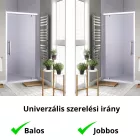 Stuxi Torino 70/80/90/100/110/120 cm széles nyílóajtós zuhanyajtó 6 mm vastag vízlepergető biztonsági üveggel, króm elemekkel, 200 cm magas