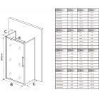 Stuxi Torino 120x90 falsíkra szerelhető 3 oldalú nyílóajtós zuhanykabin 6 mm vízlepergető biztonsági üveggel, króm elemekkel, 200 cm magas
