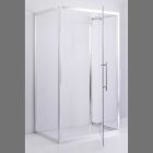 Stuxi Torino 120x100 falsíkra szerelhető 3 oldalú nyílóajtós zuhanykabin 6 mm vízlepergető biztonsági üveggel, króm elemekkel, 200 cm magas