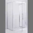 Stuxi Torino 90x80 falsíkra szerelhető 3 oldalú nyílóajtós zuhanykabin 6 mm vízlepergető biztonsági üveggel, króm elemekkel, 200 cm magas
