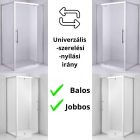 Stuxi Torino 120x100 aszimmetrikus szögletes nyílóajtós zuhanykabin 6 mm vízlepergető biztonsági üveggel, króm elemekkel, 200 cm magas