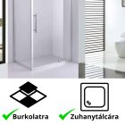 Stuxi Torino 120x90 aszimmetrikus szögletes nyílóajtós zuhanykabin 6 mm vízlepergető biztonsági üveggel, króm elemekkel, 200 cm magas