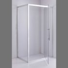 Stuxi Torino 120x80 aszimmetrikus szögletes nyílóajtós zuhanykabin 6 mm vízlepergető biztonsági üveggel, króm elemekkel, 200 cm magas