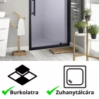Stuxi Torino Black 100 cm széles nyílóajtós zuhanyajtó 6 mm vastag vízlepergető biztonsági üveggel, fekete elemekkel, 200 cm magas