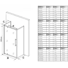 Stuxi Torino Black 80x80 falsíkra szerelhető 3 oldalú nyílóajtós zuhanykabin 6 mm vízlepergető biztonsági üveggel, fekete elemekkel, 200 cm magas