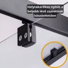Stuxi Torino Black 80x80 falsíkra szerelhető 3 oldalú nyílóajtós zuhanykabin 6 mm vízlepergető biztonsági üveggel, fekete elemekkel, 200 cm magas