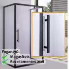 Stuxi Torino Black 80x80 falsíkra szerelhető 3 oldalú nyílóajtós zuhanykabin 6 mm vízlepergető biztonsági üveggel, fekete elemekkel, 200 cm magas