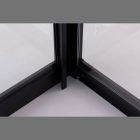 Stuxi Torino Black 70x70 falsíkra szerelhető 3 oldalú nyílóajtós zuhanykabin 6 mm vízlepergető biztonsági üveggel, fekete elemekkel, 200 cm magas