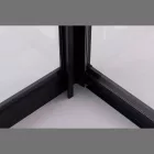 Stuxi Torino Black 80x80 falsíkra szerelhető 3 oldalú nyílóajtós zuhanykabin 6 mm vízlepergető biztonsági üveggel, fekete elemekkel, 200 cm magas