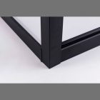 Stuxi Torino Black 70x80 aszimmetrikus szögletes nyílóajtós zuhanykabin 6 mm vízlepergető biztonsági üveggel, matt fekete elemekkel, 200 cm magas