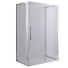 Stuxi Nizza 130x80 falsíkra szerelhető 3 oldalú tolóajtós zuhanykabin 6 mm vízlepergető biztonsági üveggel, króm elemekkel, 200 cm magas