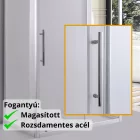Stuxi Nizza 110x70 falsíkra szerelhető 3 oldalú tolóajtós zuhanykabin 6 mm vízlepergető biztonsági üveggel, króm elemekkel, 200 cm magas