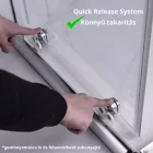 Stuxi Nizza 100x70 falsíkra szerelhető 3 oldalú tolóajtós zuhanykabin 6 mm vízlepergető biztonsági üveggel, króm elemekkel, 200 cm magas