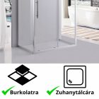 Stuxi Nizza 130x80 falsíkra szerelhető 3 oldalú tolóajtós zuhanykabin 6 mm vízlepergető biztonsági üveggel, króm elemekkel, 200 cm magas