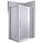 Stuxi Nizza 130x100 aszimmetrikus szögletes tolóajtós zuhanykabin 6 mm vízlepergető biztonsági üveggel, króm elemekkel, 200 cm magas