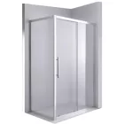 Stuxi Nizza 140x100 aszimmetrikus szögletes tolóajtós zuhanykabin 6 mm vízlepergető biztonsági üveggel, króm elemekkel, 200 cm magas