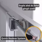 Stuxi Nizza 120x70 aszimmetrikus szögletes tolóajtós zuhanykabin 6 mm vízlepergető biztonsági üveggel, króm elemekkel, 200 cm magas