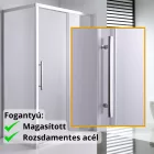 Stuxi Nizza 120x70 aszimmetrikus szögletes tolóajtós zuhanykabin 6 mm vízlepergető biztonsági üveggel, króm elemekkel, 200 cm magas