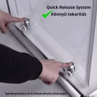 Stuxi Nizza 120x70 aszimmetrikus szögletes tolóajtós zuhanykabin 6 mm vízlepergető biztonsági üveggel, króm elemekkel, 200 cm magas