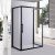 Stuxi Nizza Black 110x70 falsíkra szerelhető 3 oldalú tolóajtós zuhanykabin 6 mm vízlepergető biztonsági üveggel, fekete elemekkel, 200 cm magas