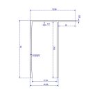 Stuxi fekete toldóprofil +10 mm, 200 cm magas, vágható (Nizza, Torino és verona zuhanykabinokhoz)
