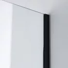 Stuxi Milano Easy Black Kombi Walk-in zuhanyfal, 70x70 cm, 8 mm vastag vízlepergető biztonsági üveggel, helytakarékos stabilizátorral