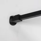 Stuxi Milano Easy Black Kombi Walk-in zuhanyfal, 70x70 cm, 8 mm vastag vízlepergető biztonsági üveggel, helytakarékos stabilizátorral