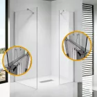 Stuxi Milano Easy Kombi Plus 2 Walk-in zuhanyfal, 70x70 cm, 8 mm vastag vízlepergető biztonsági üveggel, helytakarékos stabilizátorral, 2 polccal