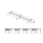 Stuxi Milano Easy Kombi Plus 1 Walk-in zuhanyfal, 70x70 cm, 8 mm vastag vízlepergető biztonsági üveggel, helytakarékos stabilizátorral, polccal