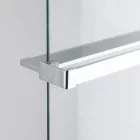 Stuxi Milano Easy Kombi Plus 1 Walk-in zuhanyfal, 70x70 cm, 8 mm vastag vízlepergető biztonsági üveggel, helytakarékos stabilizátorral, polccal