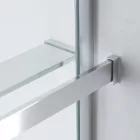 Stuxi Milano Easy Kombi Plus 1 Walk-in zuhanyfal, 70x70 cm, 8 mm vastag vízlepergető biztonsági üveggel, helytakarékos stabilizátorral, polccal