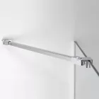 Stuxi Milano Easy Kombi Plus 1 Walk-in zuhanyfal, 70x70 cm, 8 mm vastag vízlepergető biztonsági üveggel, helytakarékos stabilizátorral, polccal