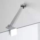 Stuxi Milano Easy Kombi Walk-in zuhanyfal, 70x70 cm, 8 mm vastag vízlepergető biztonsági üveggel, helytakarékos stabilizátorral