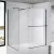 Stuxi Milano Kombi Plus 1 Black Walk-in zuhanyfal, 70x70 cm, 8 mm vastag vízlepergető biztonsági üveggel, polccal és törölközőtartóval