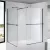 Stuxi Milano Kombi Plus 2 Black Walk-in zuhanyfal, 70x70 cm, 8 mm vastag vízlepergető biztonsági üveggel, 2 polccal és törölközőtartóval