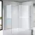 Stuxi Milano Kombi Plus 1 Walk-in zuhanyfal, 120x100 cm, 8 mm vastag vízlepergető biztonsági üveggel, polccal és törölközőtartóval