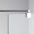 Stuxi Milano Kombi Plus 2 Walk-in zuhanyfal, 100x90 cm, 8 mm vastag vízlepergető biztonsági üveggel, 2 polccal és törölközőtartóval