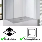 Stuxi Milano Kombi Plus 1 Walk-in zuhanyfal, 120x100 cm, 8 mm vastag vízlepergető biztonsági üveggel, polccal és törölközőtartóval