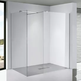   Stuxi Milano Kombi Walk-in zuhanyfal, 70x70 cm, 8 mm vastag vízlepergető biztonsági üveggel, 200 cm magas, króm