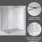 Stuxi Milano Kombi Walk-in zuhanyfal, 70x70 cm, 8 mm vastag vízlepergető biztonsági üveggel, 200 cm magas, króm