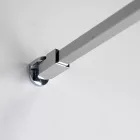 Stuxi Milano Kombi Walk-in zuhanyfal, 70x70 cm, 8 mm vastag vízlepergető biztonsági üveggel, 200 cm magas, króm
